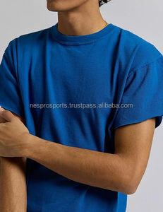 Camiseta Oversize Corta de Hombre, Estilo Urbano Casual de Verano, Manga Corta, Ajuste Holgado, Color Liso, Bordada, Tejido de 200g - Product Image 5