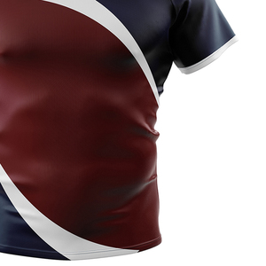 Camiseta de Rugby Corta de Diseño Profesional y Estilo Moderno, Transpirable, Antibacteriana, de Secado Rápido, en Tela de Poliéster, Servicio OEM/ODM Personalizado - Product Image 4