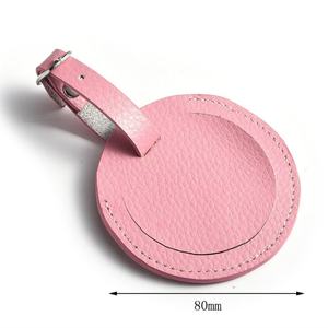 Étiquette de bagage en cuir, durable, écologique, de qualité supérieure, en PU, imperméable, portable, couleur unie, accessoire de voyage - Product Image 5