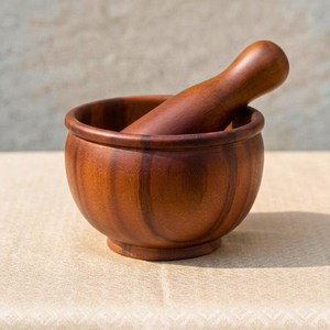 Wooden Mortar And Pestle Set Handcrafted <b>For</b> <b>Herb</b> Spice Grinding Durable Manual Tool Wholesale wooden mortar Manual grinding - Product Image 5