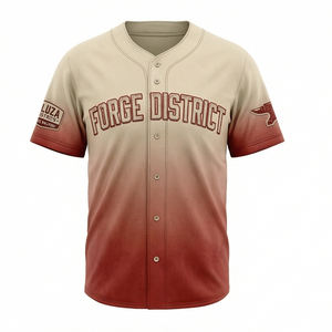 Camiseta de béisbol vintage estilo urbano, degradado, ropa deportiva transpirable, uniforme de equipo, moda USA Europa, MALUZA INDUSTRIES - Product Image 1
