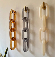 Chaîne de maillons en résine personnalisée pour la décoration intérieure, grands maillons décoratifs en résine, chaîne murale moderne, couleur et taille personnalisées, décoration intérieure