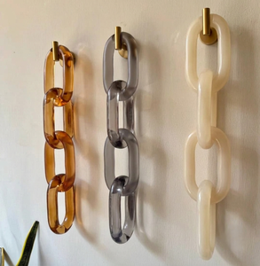 Chaîne de maillons en résine personnalisée pour la décoration intérieure, grands maillons décoratifs en résine, chaîne murale moderne, couleur et taille personnalisées, décoration intérieure - Product Image 2