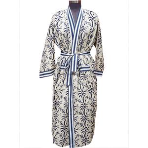 Última Tendencia: Kimono para Mujer, Personalizado, Ecológico, 100% Algodón, Tejido a Mano, Cuello en V, Cinturón, Largo Completo, Corte Holgado, Digital - Product Image 1