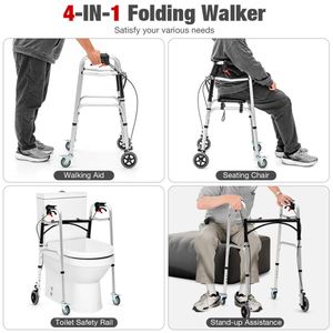 Ausili per la Terapia Riabilitativa: Deambulatore con Ruote e Freni per Comfort e Stabilità - Product Image 5