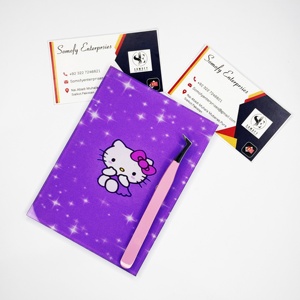 กระเบื้องขนตาผีเสื้อรูปหัวใจแบบปรับแต่งได้มาใหม่สีม่วงฮัลโหลคิตตี้อุปกรณ์อะคริลิคแม่เหล็กอย่างยั่งยืนเครื่องมือดอกไม้สี่เหลี่ยมเพื่อความงาม - Product Image 5