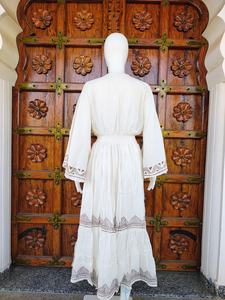 Vestido Maxi Geométrico Elegante para Mujer, Diseño ODM, Verano, Casual, Silueta Holgada, Cintura Natural, Tela de Lana, Ecológico, Tallas Grandes - Product Image 5