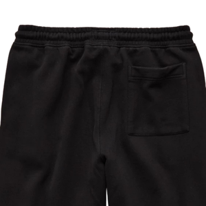 Pantalon de survêtement en molleton noir pour homme, taille élastique avec cordon de serrage, coupe droite décontractée, pantalon de détente d'hiver avec poches - Product Image 6