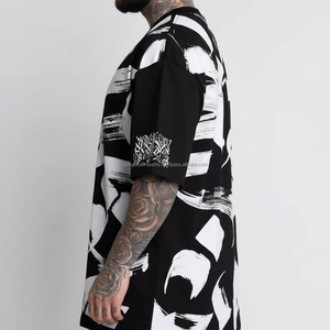 Men's Drop Shoulder T-Shirt Black Oversized Custom OEM Wholesale - Product Image 6