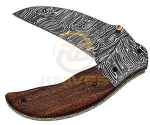 Cuchillo Plegable de Damasco de la Mejor Calidad – Proveedor de Cuchillos de Bolsillo Tácticos de Supervivencia con Logotipo Personalizado - Product Image 5