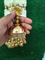 Bunga Melati Artifisial Premium dengan Kubah dan Hiasan Gantung Ghungroo untuk Pernikahan, Onam Pongal, Pindah Rumah, Nikah, Dekorasi Pesta Perayaan
