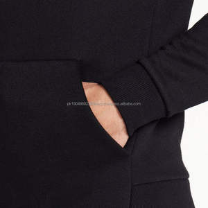 Hot-selling Slim Fit Drawstrings Soft Quick Gym <b>Black</b> <b>Hoodies</b> for Men - Product Image 6