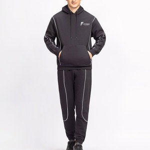 Comfortable Winter Hooded Rhinestone Boxy Fit Lightweight Eco-Friendly Breathable Tracksuit for <b>Men</b> for Daily Activities - Product Image 1