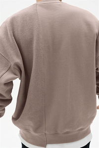 Sudadera de Cuello Redondo para Hombre, Corte Regular, Color Sólido, Tejido de Algodón, Estilo Minimalista, para Otoño - Product Image 6