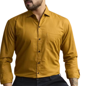 Chemise à manches longues pour homme 100% coton, formelle, blanche, boutonnée, fabricant OEM - Product Image 5