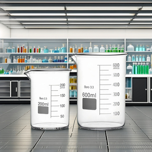 Bécher de laboratoire en verre borosilicaté pour usage en laboratoire chimique, tasse graduée, capacité 50-1000 ml, transparent - Product Image 4