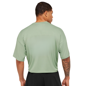 Camiseta Deportiva Oversize para Hombre, Transpirable, de Alto Rendimiento, Holgada, para Entrenamiento, Gimnasio, Color Verde Niebla - Product Image 2