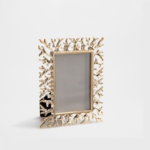 Contemporary Stippled Gold Photo <b>Frame</b> Precision Pearl Beaded Inset <b>Border</b> <b>Picture</b> Holder - Product Image 2
