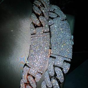 Collar de Tenis Personalizado de Plata de Ley 925 con Moissanita, Corte Brillante Redondo, Aspecto de Diamante VVS, Joyería Fina de Lujo - Product Image 1