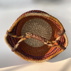 High Quality Handmade Seagrass <b>Basket</b> Stripe Patterned Cloth for Bathroom Kitchen <b>Laundry</b> Decor Best Price Wholesale-MS199 - Product Image 3