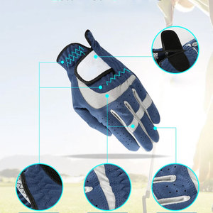 Gant de golf pour homme pour la main gauche : Microfibre douce, blanc/bleu/gris, grip antidérapant, design respirant, vente en gros, vêtements de sport - Product Image 6