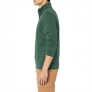 Sweat-shirt décontracté pour homme, automne, rouge, col zippé, tricoté, avec poche et logo imprimé, à prix avantageux - Product Image 3