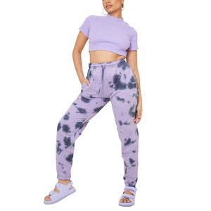 Joggers pour femmes de qualité supérieure, personnalisables, effet délavé, 100% coton biologique, pantalons de survêtement pour femmes avec strass et personnalisation de la marque - Product Image 1