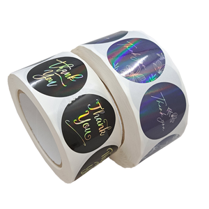 500 pièces en gros luxe rond merci étiquette merci rouleau autocollant - Product Image 5