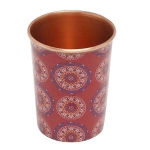 Vaso de Cobre con Estampado de Mandala Étnico, Vaso de Agua de Diseño, Taza Decorativa para Bebidas, Colección de Regalos, Venta al por Mayor, India - Product Image 1