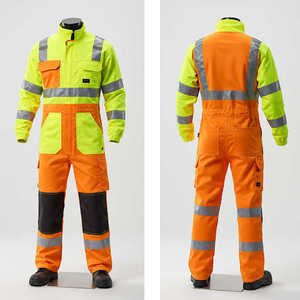 Combinaison de sécurité en promotion en ligne, combinaison haute visibilité, prix usine, vêtements de travail, logo personnalisé, combinaison résistante - Product Image 3