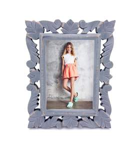 Marco de Fotos Clásico de Madera de Mango Maciza Hecho a Mano, Estilo Rústico Moderno, Color Marrón, Decoración para Mesa, Calidad de Exportación - Product Image 1