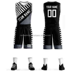 Maillots de basketball personnalisés réversibles pour adultes, en gros, avec sublimation, sur mesure, grandes tailles, anti-humidité - Product Image 1