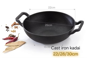 Wok Premium de Hierro Fundido de 3L con Doble Asa, Estilo Chino Tradicional, Utensilio de Cocina sin Recubrimiento para Cocina de Gas e Inducción - Product Image 2