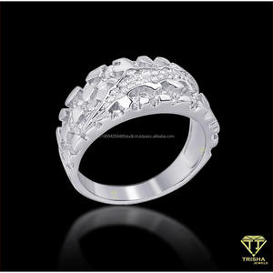 Bague audacieuse style nuget en argent sterling 925 et diamant de laboratoire de luxe pour les grossistes mondiaux en bijoux - Product Image 3