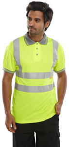 เสื้อโปโลสะท้อนแสงแบบ Hi-Vis สำหรับงานความปลอดภัย เสื้อโปโล T-Shirt แบบสะท้อนแสงสั่งทำโลโก้ได้ เสื้อผ้าทำงานที่ระบายอากาศได้ดีสำหรับคนงาน - Product Image 5