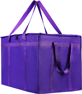 Sacs isothermes en aluminium non tissés personnalisés pour la livraison de repas, sacs de livraison de nourriture thermiques imprimés sur mesure - Product Image 4