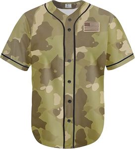 Camiseta de Béisbol Personalizada para Hombre, Casual, con Botones, Manga Corta, Uniforme Deportivo para Softbol - Product Image 1