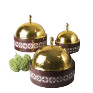 Hot Pot <b>With</b> Gold <b>Lid</b> Wholesale Suppliers Wedding and All Events Decor Food <b>Serving</b> Hot Pot Tabletop Dining Ware Food <b>Serving</b> - Product Image 1