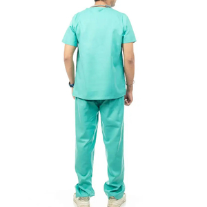 Hospital Medical Men's <b>Doctor</b> Scrub Suits Stretchy Nursing Surgical Scrub Uniforms <b>Sets</b> with Knitted Fabric for Men - Product Image 6