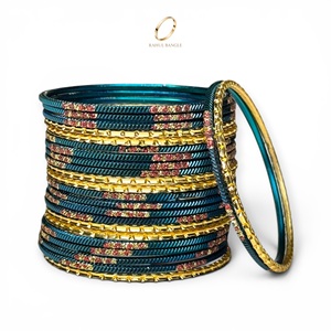 Brazaletes Decorativos para Niños, de Acero Inoxidable Chapado en Oro Azul, con Cristales, para Bodas, de Primera Calidad, para Boutiques, Tiendas de Regalos, Venta al Por Mayor - Product Image 2