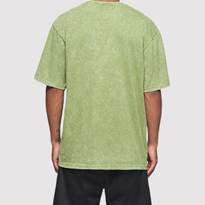 Camiseta de algodón 100% con lavado ácido, diseño profesional, último estilo, para hombre, corte holgado, fabricación en fábrica. - Product Image 2