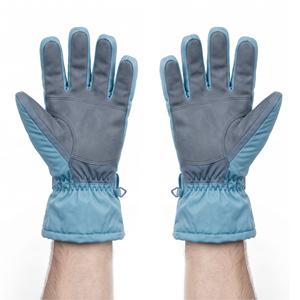 Gants de ski et de snowboard unisexes personnalisables avec logo, imperméables, thermiques, à doigts complets, avec sangle de poignet réglable - Product Image 6