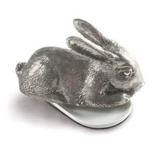 Sculpture de lapin classique en aluminium moulé, figurine décorative en métal pour jardin, pelouse, patio, balcon - Product Image 1