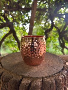 Copper glass simple hydration <b>cup</b> ayurvedic health drinkware eco friendly <b>reusable</b> durable for everyday home use - Product Image 4