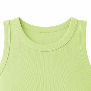 Camiseta Deportiva Personalizada para Mujer, Camiseta de Algodón Transpirable de Verano, Camiseta sin Mangas de Color Sólido y Ligera - Product Image 3