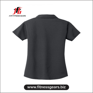 Camiseta de Manga Corta Negra para Mujer, Corte Regular, Transpirable, de Secado Rápido, Tejido de Poliéster/Algodón, Informal - Product Image 6