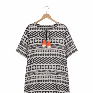 Vestido Mini de Algodón Jacquard para Mujer, Estilo Bohemio, Fabricante - Product Image 1