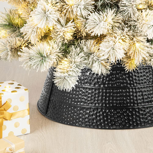 ปกต้นไม้โลหะสีดำรูปค้อนทุบปกต้นไม้โลหะกลมสำหรับตกแต่งคริสต์มาส - Product Image 2