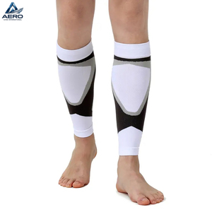 1 par de calcetines de compresión de alta elasticidad, transpirables, ligeros, aptos para correr, gimnasio y deportes, mangas de compresión para pantorrillas - Product Image 1