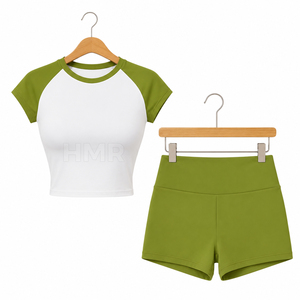 Ensemble de vêtements pour femmes HMR Sorority Sisterhood, tenue sexy, haut court à manches courtes et short, ensemble 2 pièces - Product Image 5